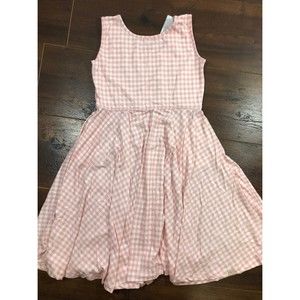 Omi Jo Size 11/12 Pink Lady Plaid Buffalo Knit Empire Dress